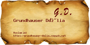 Grundhauser Dália névjegykártya